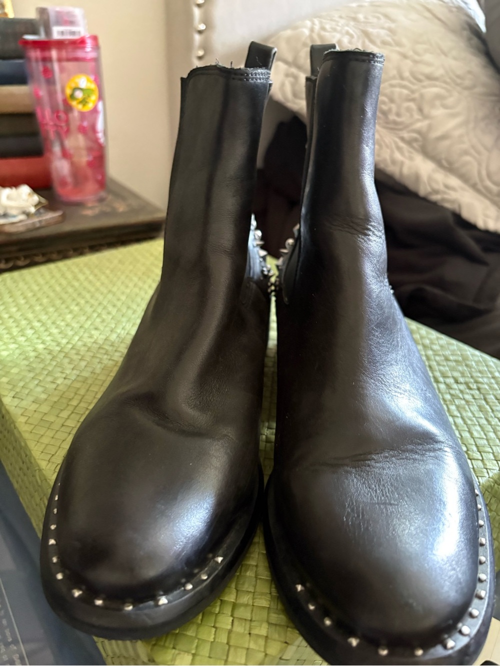 Sam Edelman Black Studded Platform Boots - Picture 3 of 4
